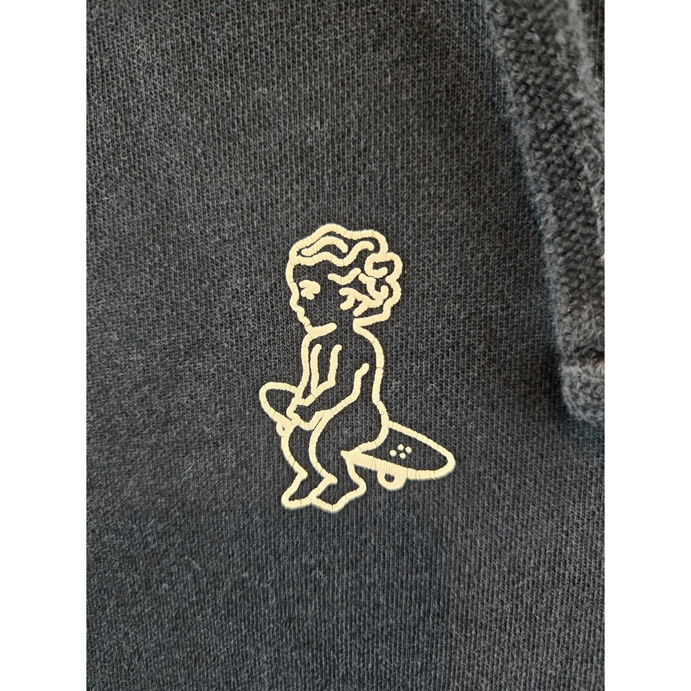 Ementa SB Hoodie Mens XS Black Ikon Stamp Pullover Skateboarding Made Portugal - Picture 5 of 10
